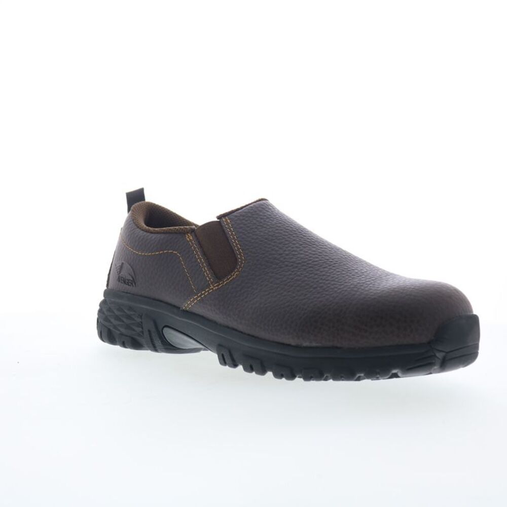 Avenger Mens Flight Slip-On AT Brown Shoes (NWT) - Picture 2 of 7
